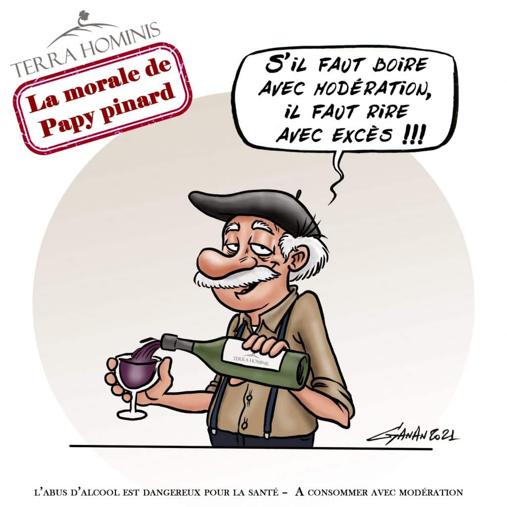 dessin humour vin papy pinard