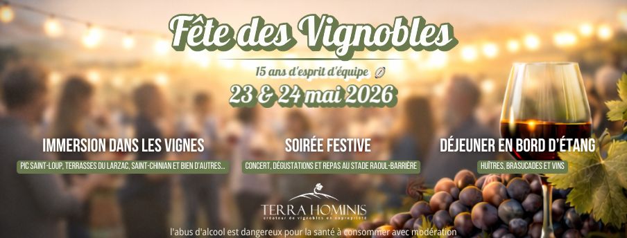 fête des vignobles terra hominis 2026 - stade raoul barrière 23 mai