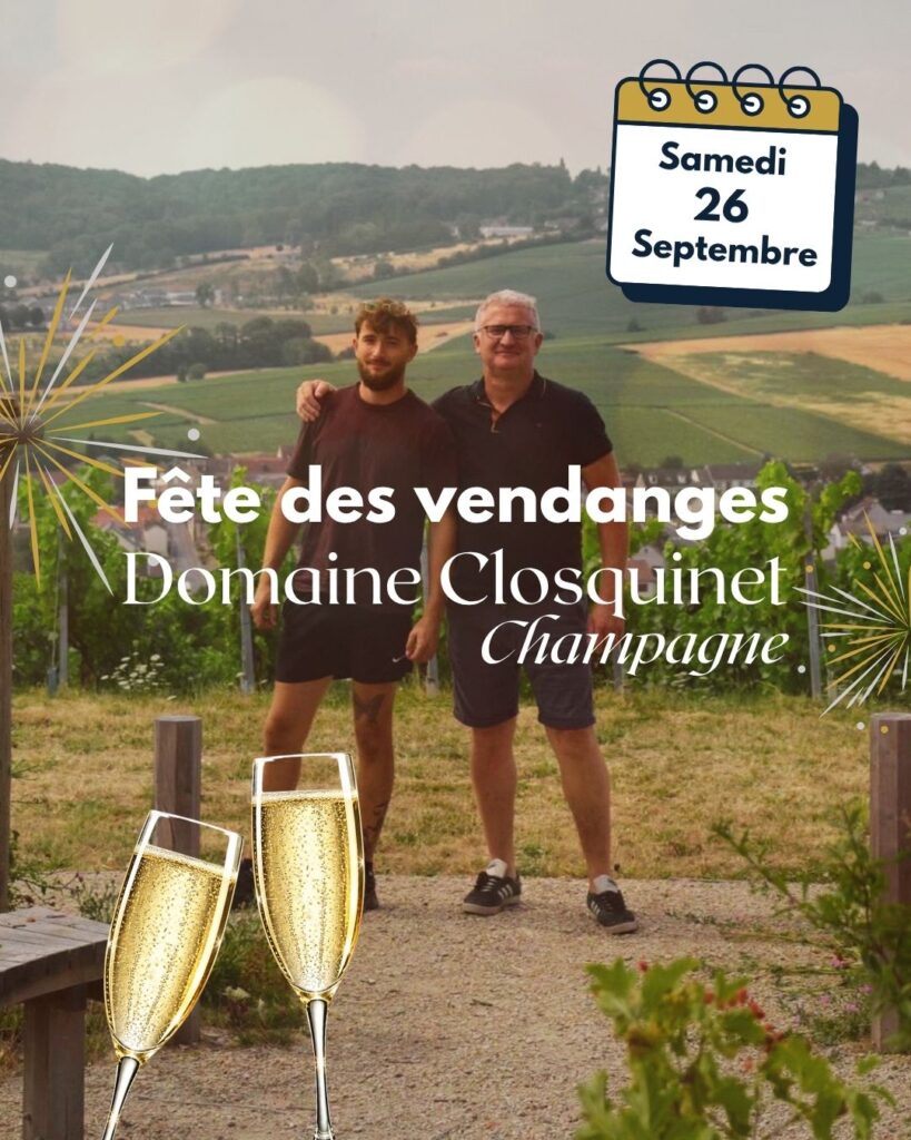 Fête des vendanges en Champagne : rendez-vous au Domaine Closquinet